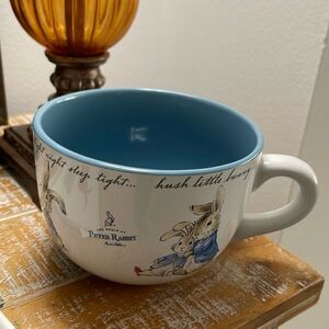 Beatrix Potter "Peter Rabbit" Blue/White/Cream Large MUG